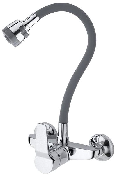 Tap DuraHome Sink mixer, EMAS 49015, wall-mounted, grey ...