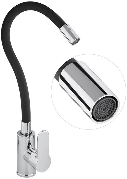 Tap DuraHome Sink mixer, ACARI 50523, standing, black ...