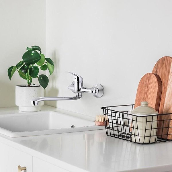 Tap DuraHome Sink mixer, CERRO 49060, wall-mounted, chrome ...