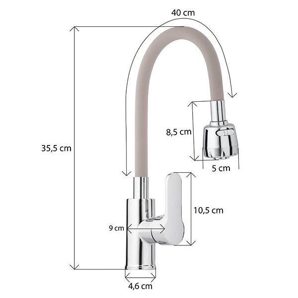 Tap DuraHome Sink mixer, KANHA 50554, standing, beige ...