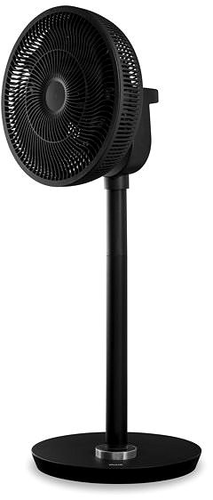 Fan Duux Whisper Smart Black + Battery Pack Lateral view