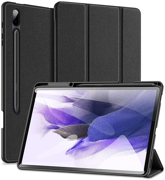 Tablet Case Dux Ducis Domo case for Samsung Galaxy Tab S7 FE / Tab S7 Plus / Tab S8 Plus, black ...