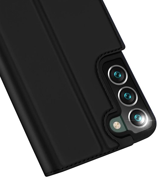 Puzdro na mobil Skin Pro knižkové kožené puzdro na Samsung Galaxy S22 Plus, čierne ...