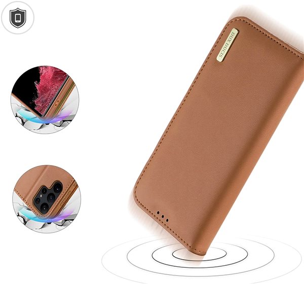 Puzdro na mobil Hivo knižkové puzdro na Samsung Galaxy S23 Ultra, hnedé ...