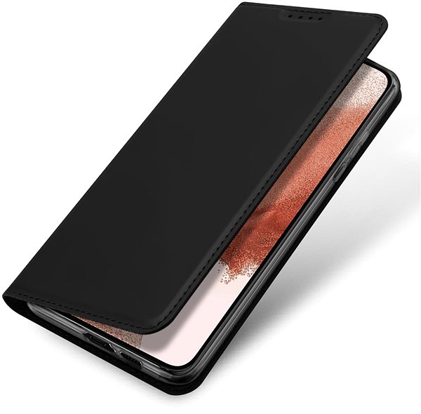Puzdro na mobil Skin Pro knižkové kožené puzdro na Samsung Galaxy S23, čierne ...