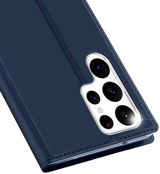 Puzdro na mobil Skin Pro knižkové kožené puzdro na Samsung Galaxy S23 Ultra, modré ...