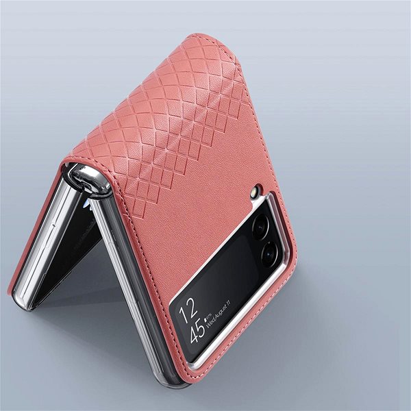 Puzdro na mobil Bril kožené puzdro na Samsung Galaxy Z Flip 4, ružové ...