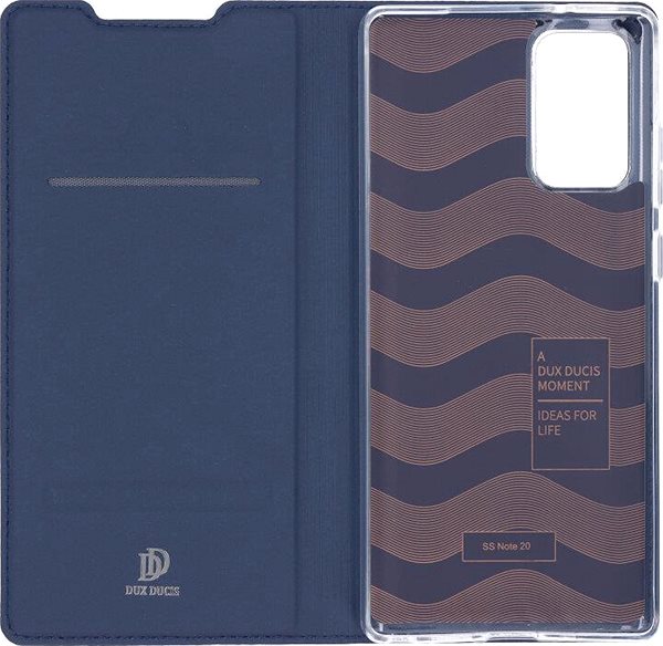 Mobiltelefon tok DUX DUCIS Skin Pro Samsung Galaxy Note20 kék flipes bőr tok ...