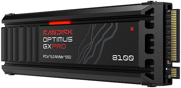SSD SANDISK OPTIMUS GX PRO 8100 1TB with heatsink.