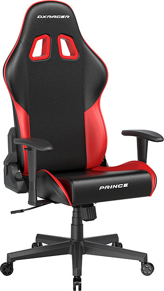 Gaming Chair DXRacer PRINCE black-red, leatherette ...