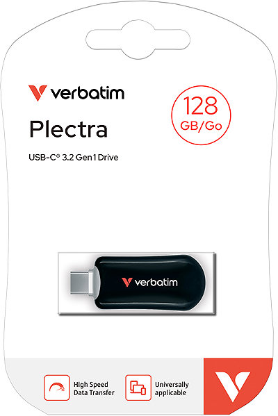 Flash Drive VERBATIM Plectra 128GB, black ...