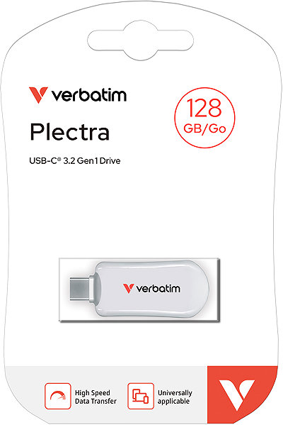 Flash Drive VERBATIM Plectra 128GB, white ...