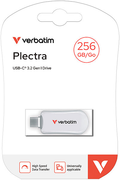 Flash Drive VERBATIM Plectra 256GB, white ...