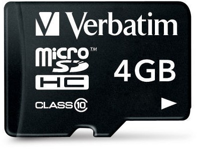 Pamäťová karta Verbatim MicroSDHC 4 GB Class 10 + SD adaptér ...