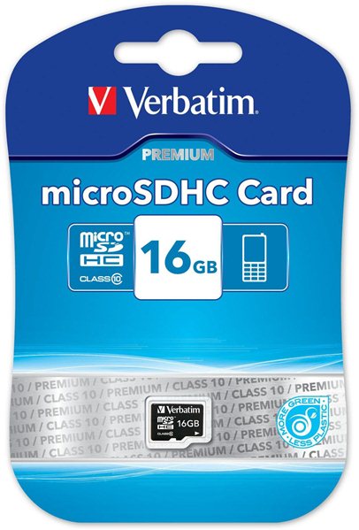 Speicherkarte Verbatim MicroSDHC 16GB Class 10 ...