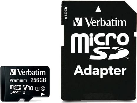Speicherkarte Verbatim Premium microSDXC 256 GB UHS-I V10 U1 + SD-Adapter ...