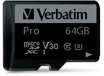 Speicherkarte Verbatim MicroSDXC 64 GB Pro + SD Adapter ...