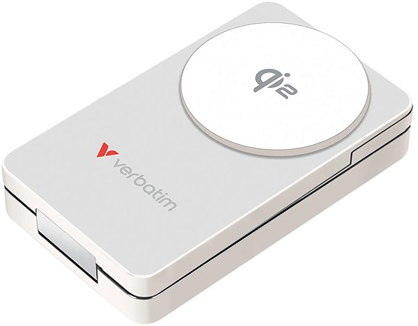 Power Bank VERBATIM Charge 'n' Go 3-in-1 Qi2 Power Bank 10000mAh White ...