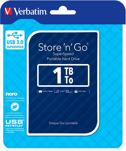 Külső merevlemez Verbatim Store 'n' Go 2.5