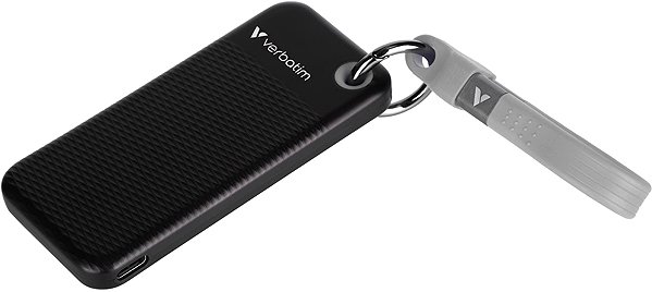 VERBATIM Pocket SSD 256GB black/grey external drive.