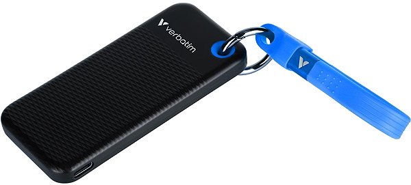 VERBATIM Pocket SSD 512GB black/blue external disk.