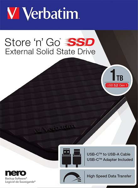 Externý disk VERBATIM Store ´n´ Go Portable SSD 2,5