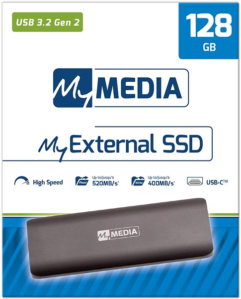 Külső merevlemez VERBATIM MyMedia External SSD 128GB ...