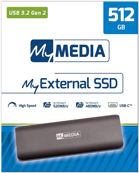 Externí disk VERBATIM MyMedia External SSD 512GB ...