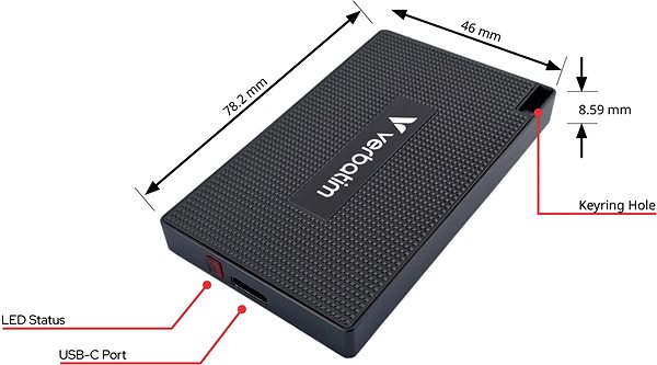 External Hard Drive VERBATIM Metal Mini SSD 1TB ...