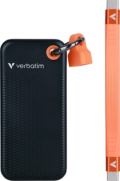 External Hard Drive VERBATIM Pocket SSD 1TB black/orange ...