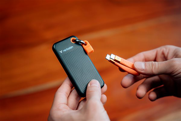 External Hard Drive VERBATIM Pocket SSD 1TB black/orange ...