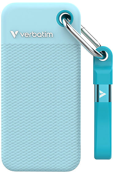 External Hard Drive VERBATIM Pocket SSD 2TB blue + 2x rubber case ...