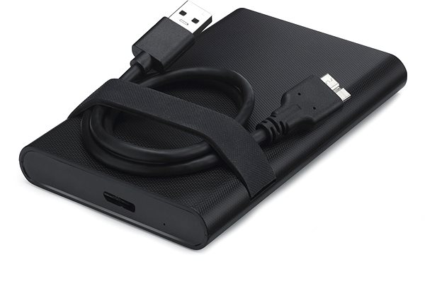Externe Festplatte VERBATIM SmartDisk 500GB (renoviert) Seitlicher Anblick