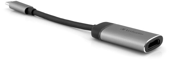 Adapter VERBATIM USB-C TO HDMI 4K ADAPTER - USB 3.1 GEN 1/ HDMI, 10cm Lateral view