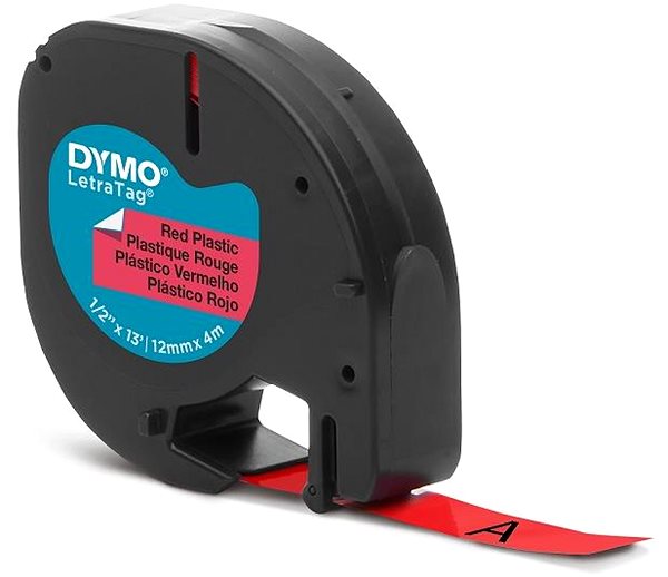 TZ páska Dymo LetraTag páska plastová, červená, 12 mm × 4 m ...