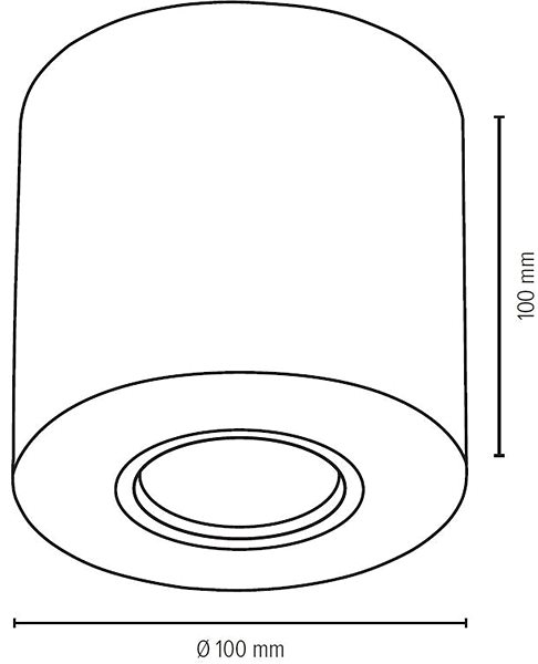 Ceiling Light Ceiling Light WOODDREAM, 1xGU10/6W/230V Technical draft