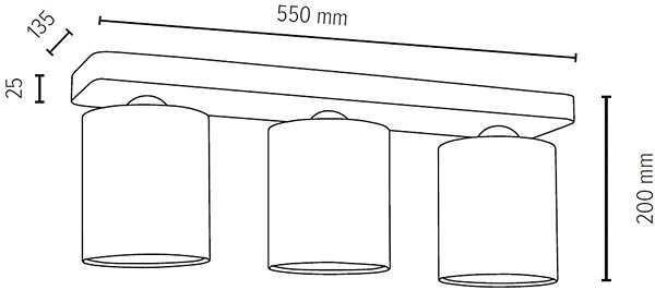 Ceiling Light Ceiling Light JENTA, 3xE27/25W/230V ...