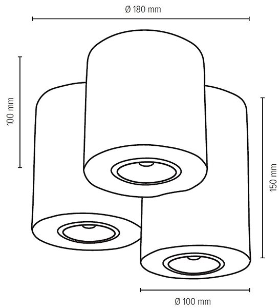 Ceiling Light Ceiling Light WOODDREAM, 3xGU10/6W/230V ...
