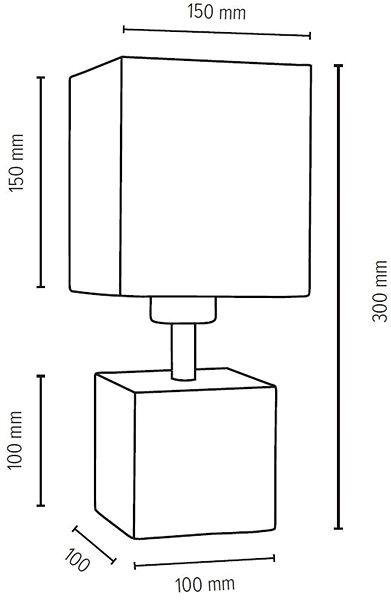 Stolní lampa Stolní lampa TRONGO SQUARE 1xE27/25W/230V ...