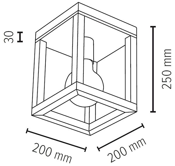 Ceiling Light Ceiling Light - KAGO, 1xE27/60W/230V, Matte Oak ...