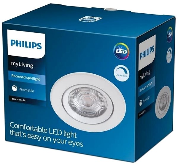 Stropné svietidlo Philips – LED Stmievateľné podhľadové svietidlo LED/5 W/230 V 2700K Obal/škatuľka