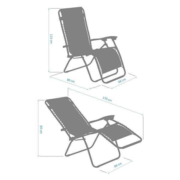 Garden Chair DERBY Relaxing reclining armchair RELAX black ...