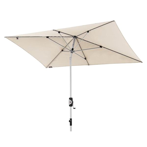 Slunečník KNIRPS Automatic 260 × 165 cm - zahradní slunečník přírodní ...