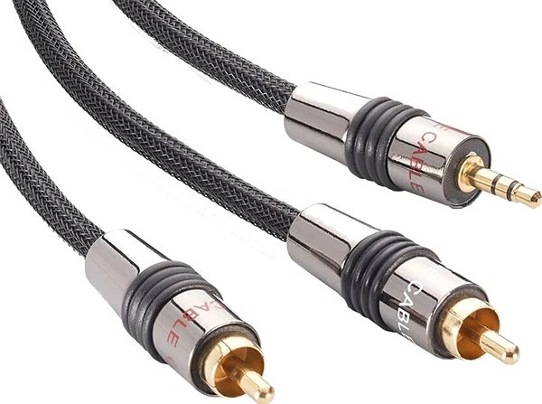 AUX Cable Eagle Cable Deluxe II 3.5mm Jack Male to 2x RCA Male cable 0.8m Features/technology