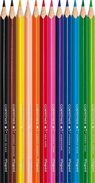 Buntstifte MAPED Color Peps 12 Farben - dreieckig ...