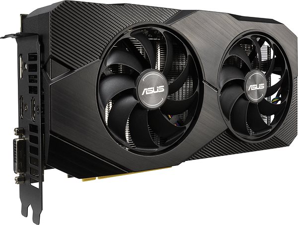 Graphics Card ASUS DUAL GeForce RTX2060 O6G EVO Lateral view