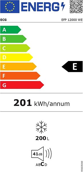 Chest freezer ECG EFP 12000 WE Energy label