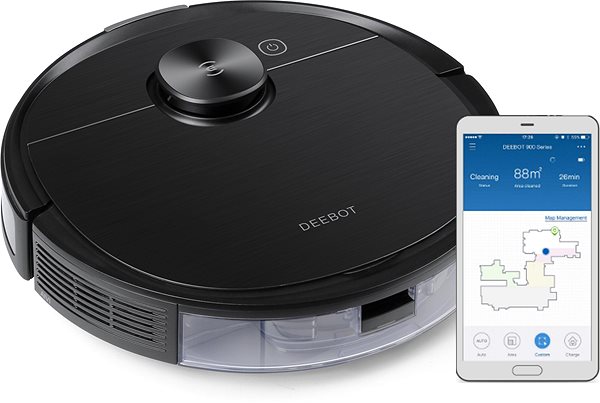 Robot Vacuum ECOVACS DEEBOT OZMO T8 AIVI + WINBOT 880 Lateral view