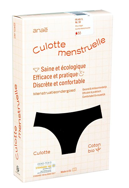 Menstrual panties Ecodis Anaé by Menstrual panties Panty for medium menstruation - black, M .