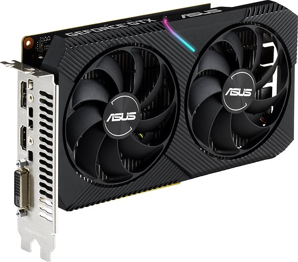 Graphics Card ASUS DUAL GeForce GTX 1650 O4GD6 MINI Lateral view
